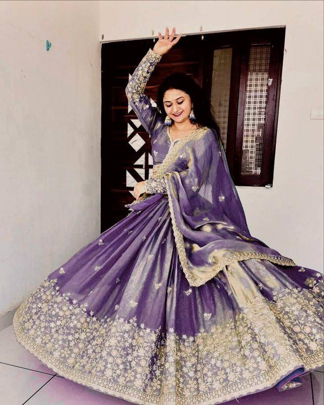 PRESENTING NEW PARTY WEAR ALC 98 silk Purple Designer lehenga choli in Hyderabad